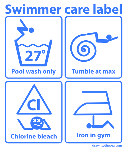 Swimmer care label